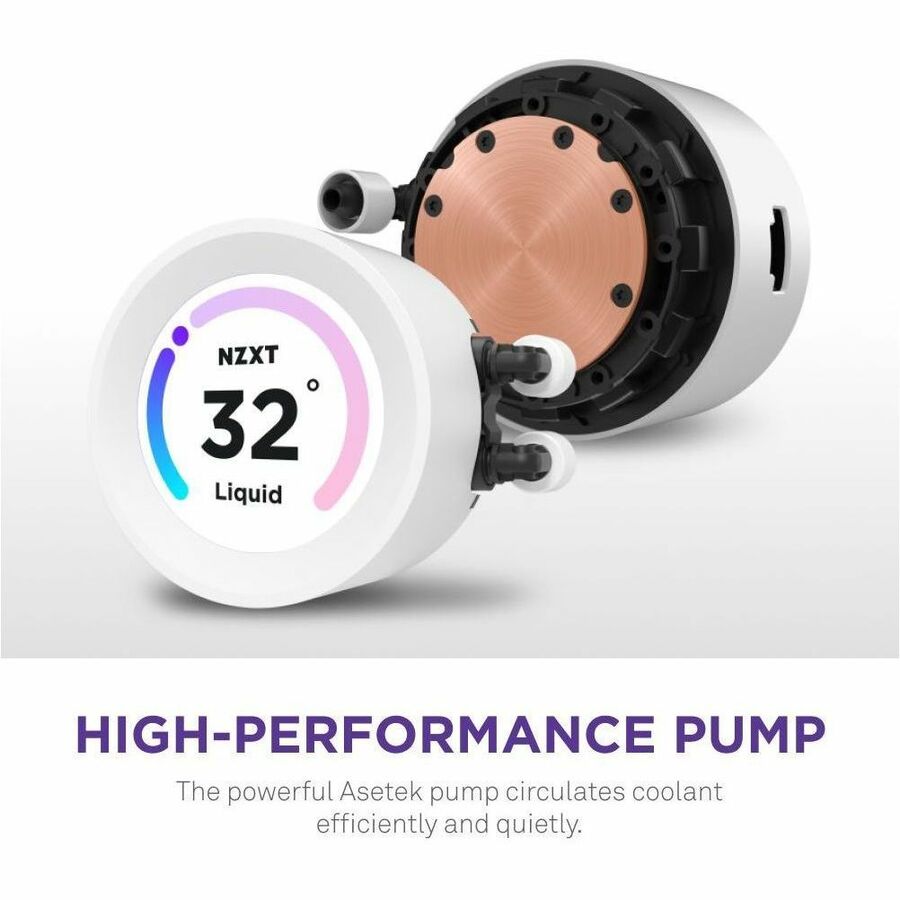 NZXT Kraken Elite 280 RGB RL-KR28E-W1 Cooling Fan/Radiator/Water Block/Pump - 1 Pack