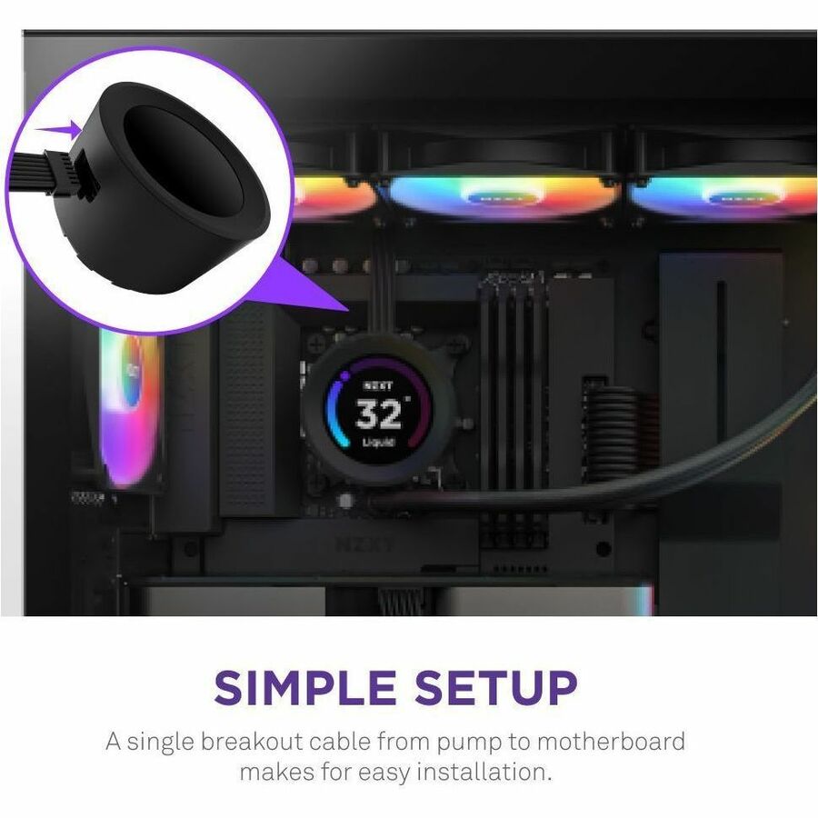 NZXT Kraken Elite 360 RGB RL-KR36E-B1 Cooling Fan/Radiator/Water Block/Pump - 1 Pack