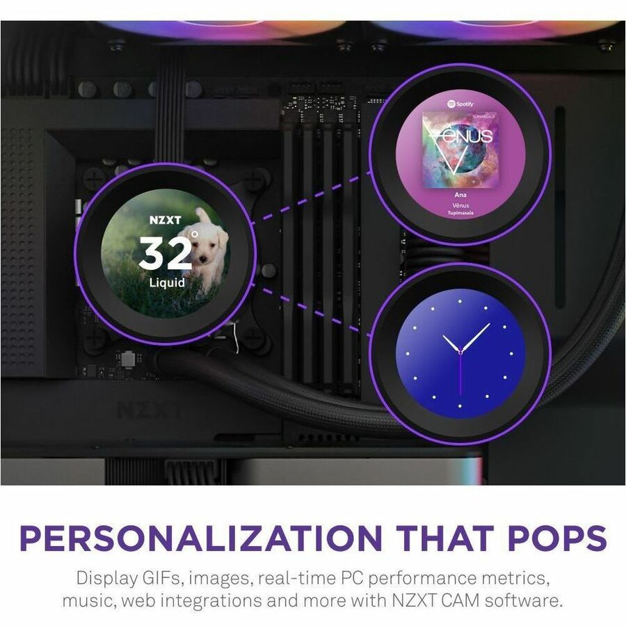 NZXT Kraken Elite 360 RGB RL-KR36E-B1 Cooling Fan/Radiator/Water Block/Pump - 1 Pack