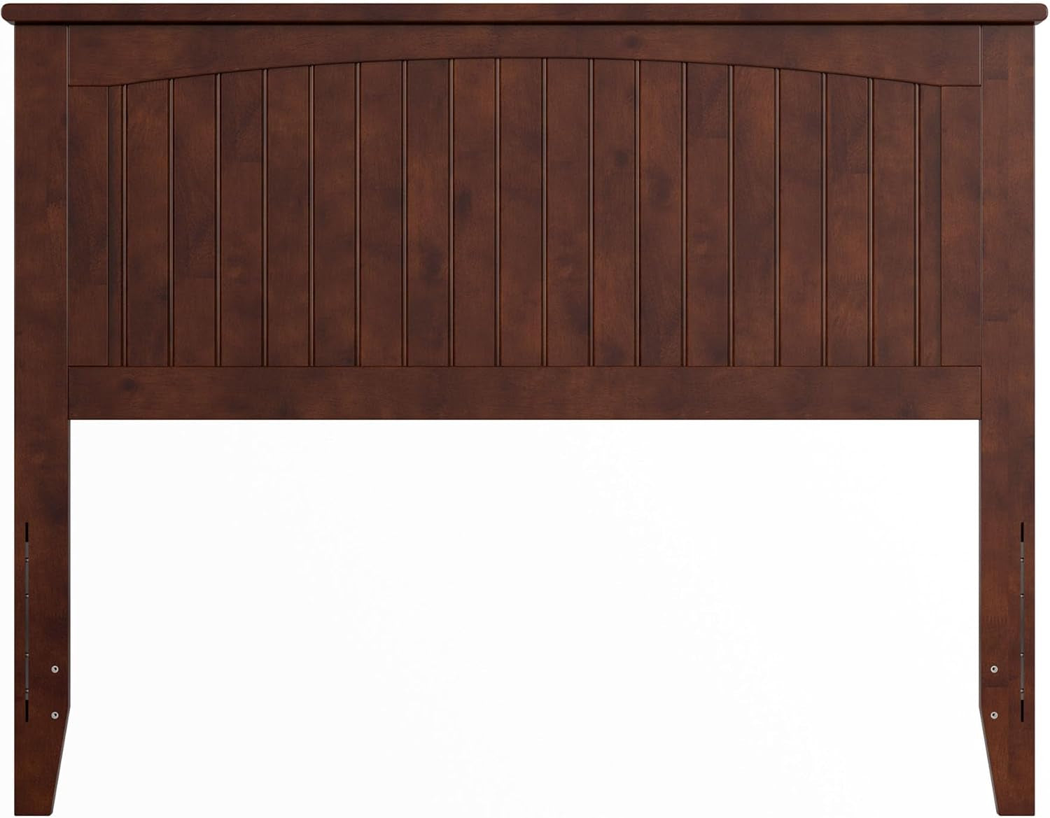 Nantucket Solid Wood Headboard With Charger Walnut Finish