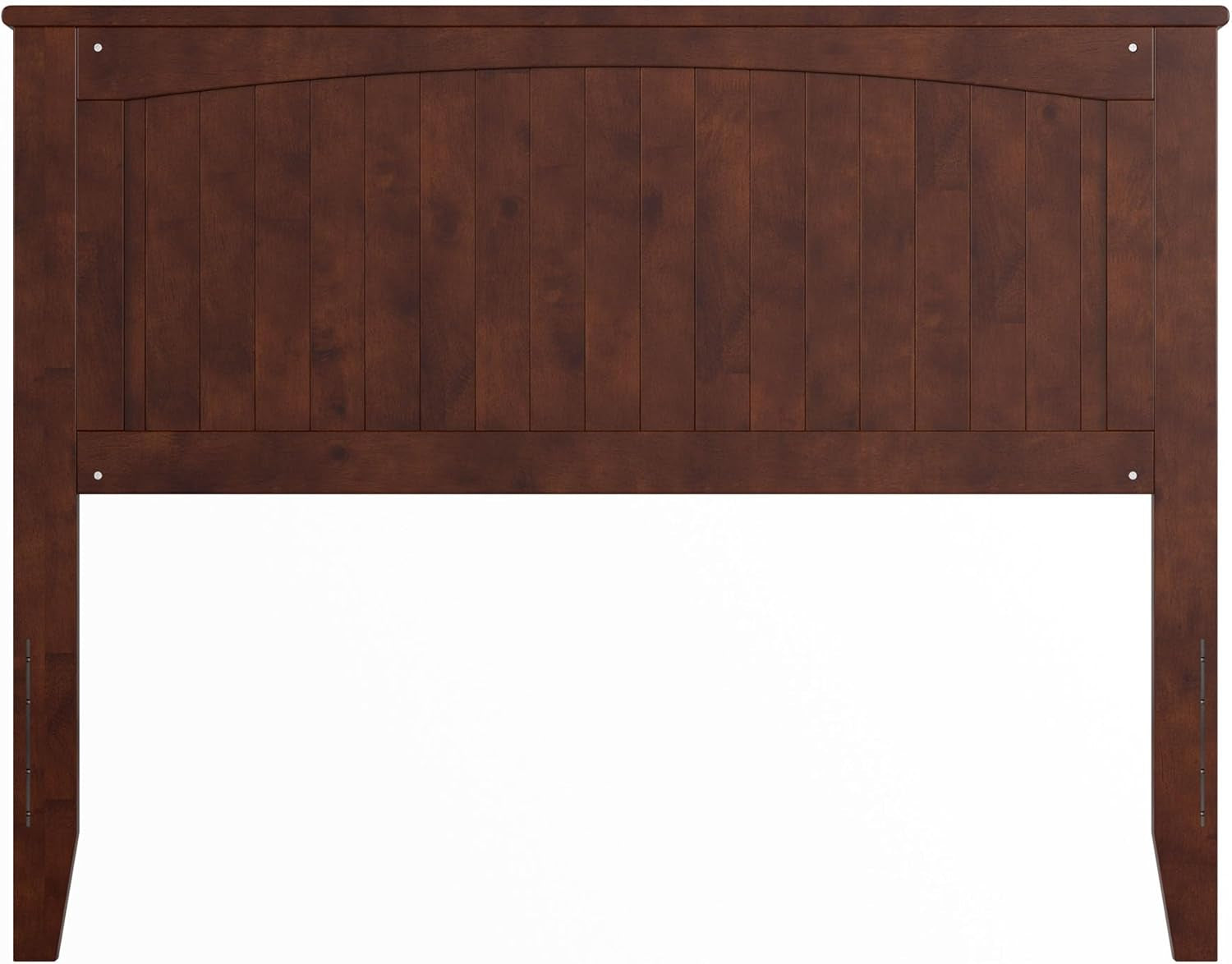 Nantucket Solid Wood Headboard With Charger Walnut Finish