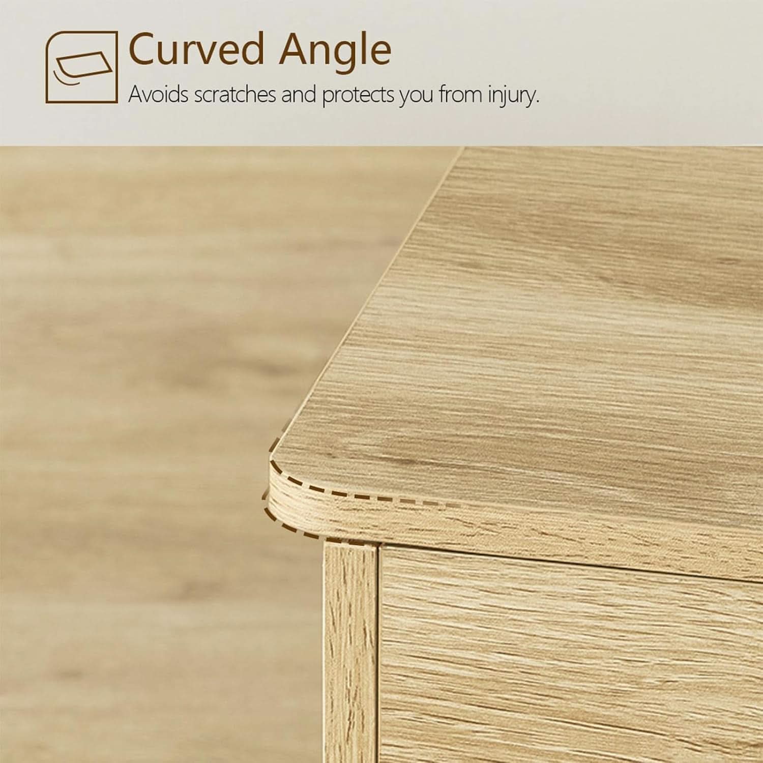 Natural 39.4 Inch StorageChest With Hinges Durable