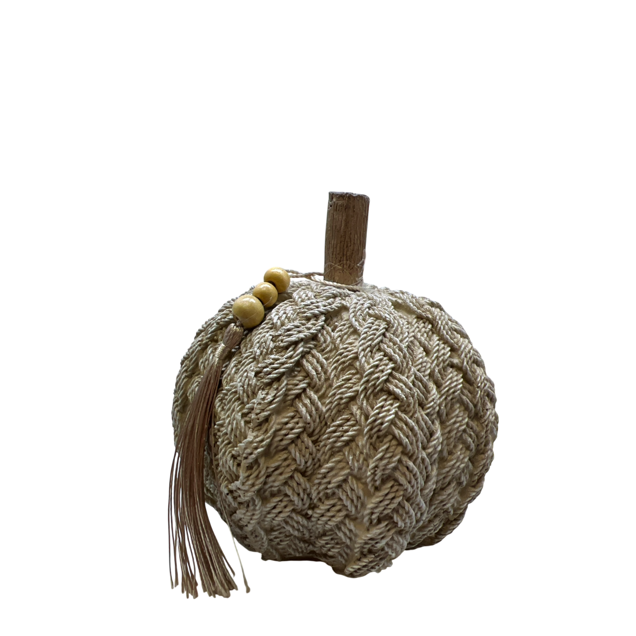 Natural Braided Harvest Pumpkin
