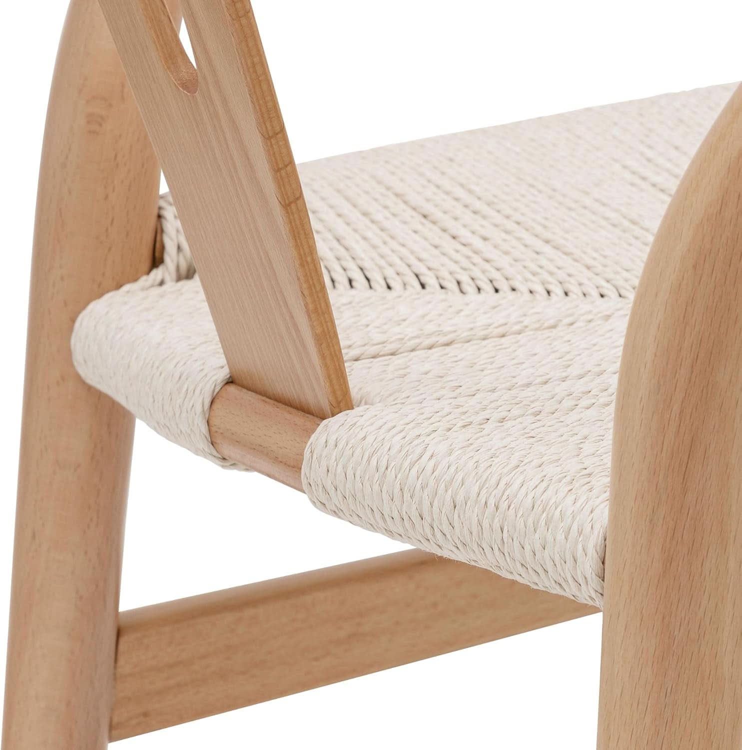 Natural Hemp Mid Century Woven Armchair Indoor Outdoor