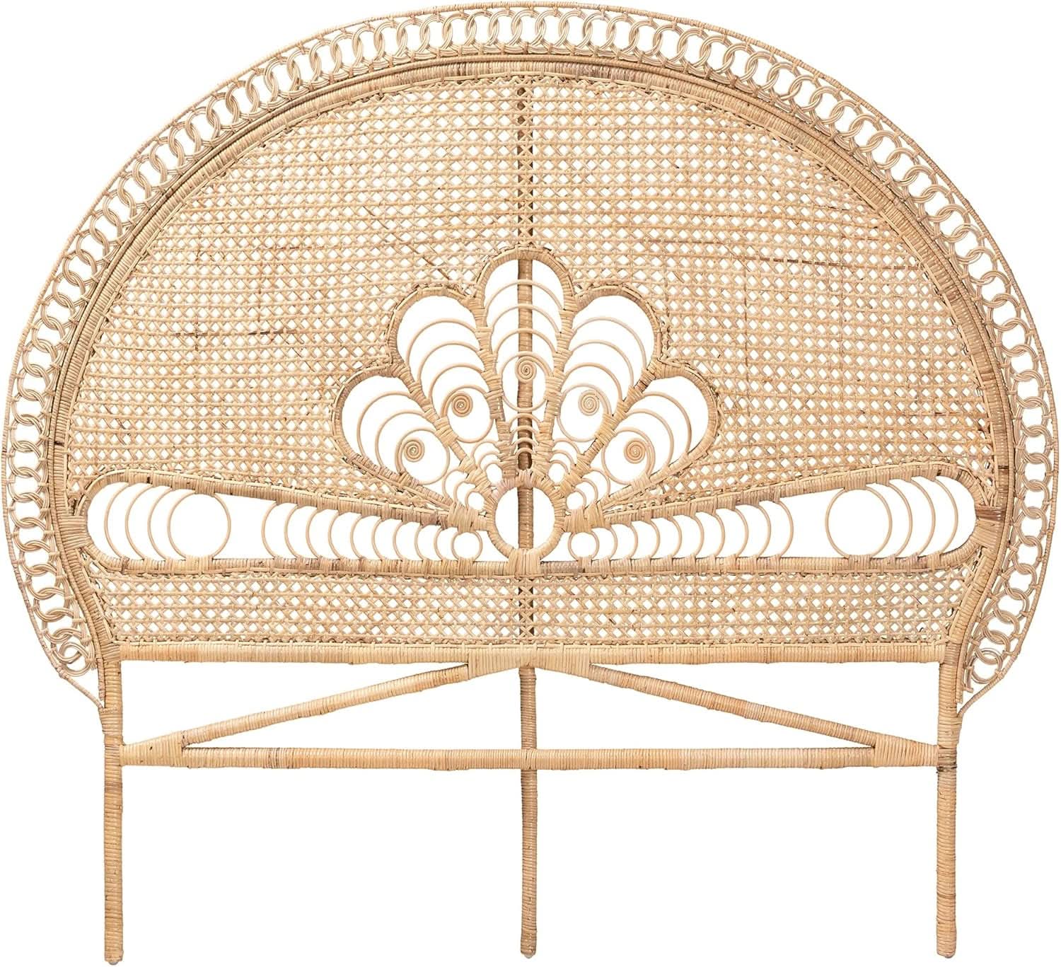 Natural Rattan Queen Headboard Standalone Fully Assembled