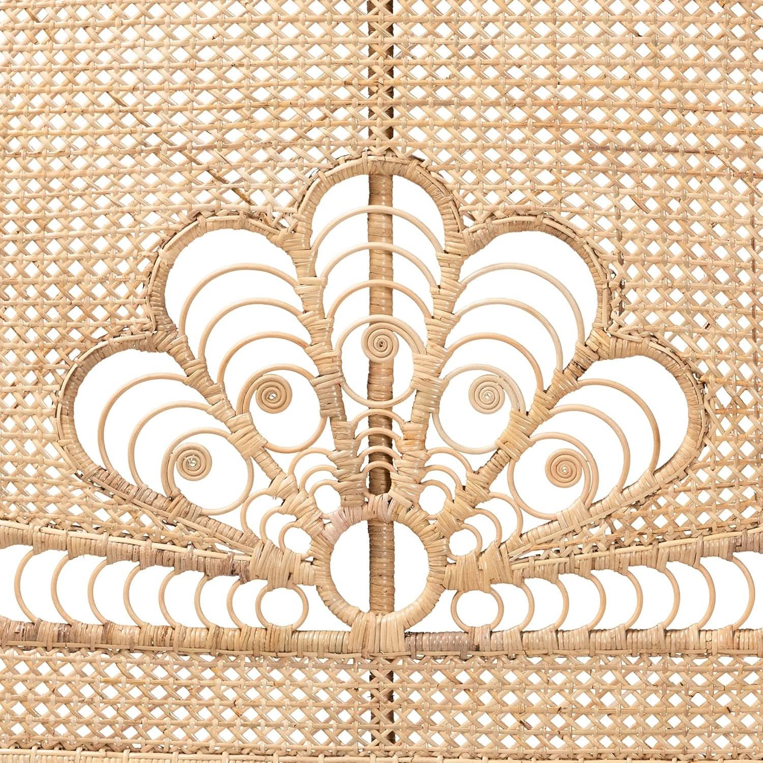 Natural Rattan Queen Headboard Standalone Fully Assembled