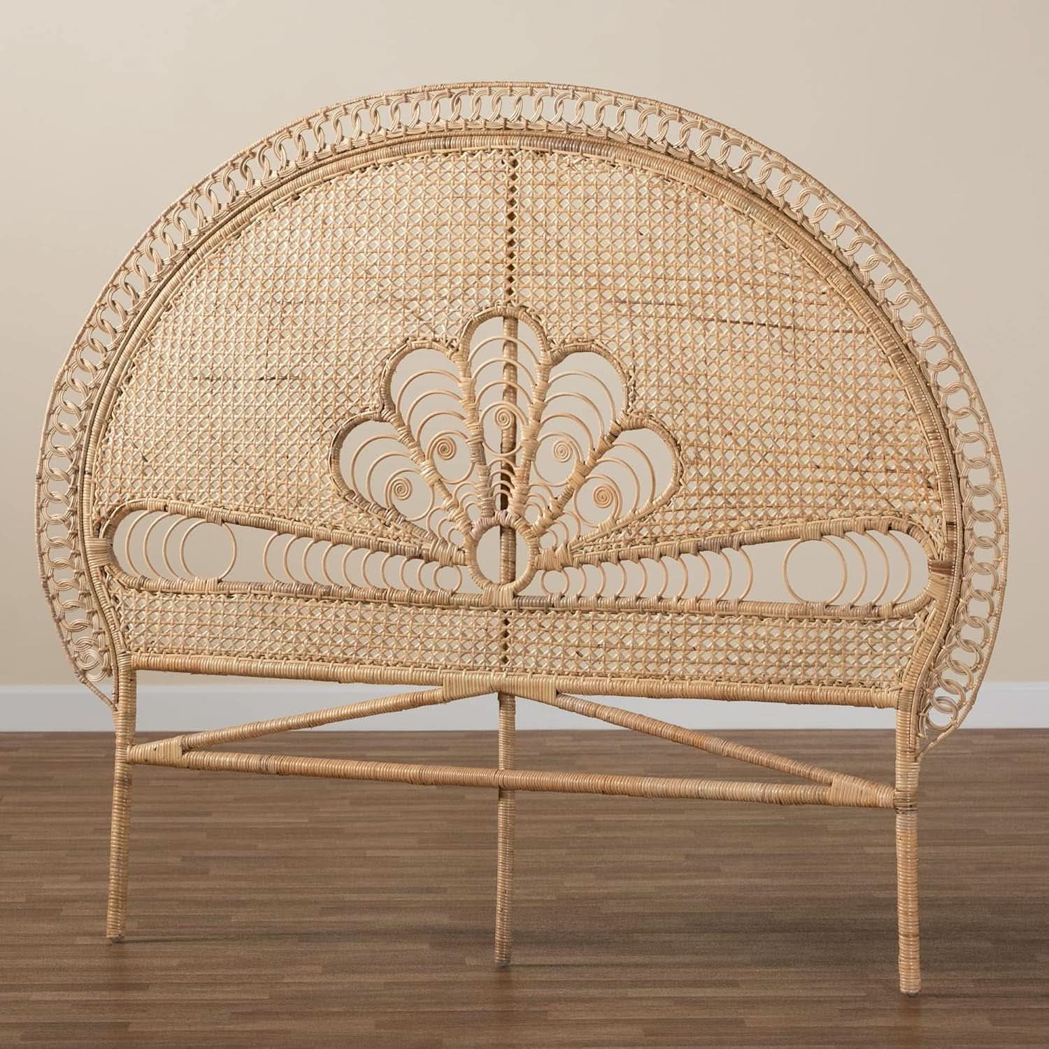 Natural Rattan Queen Headboard Standalone Fully Assembled