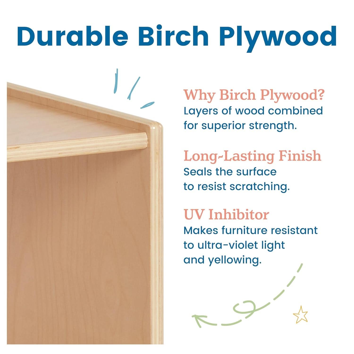 Natural Wood Single Sided Book Display Classroom Bookshelf