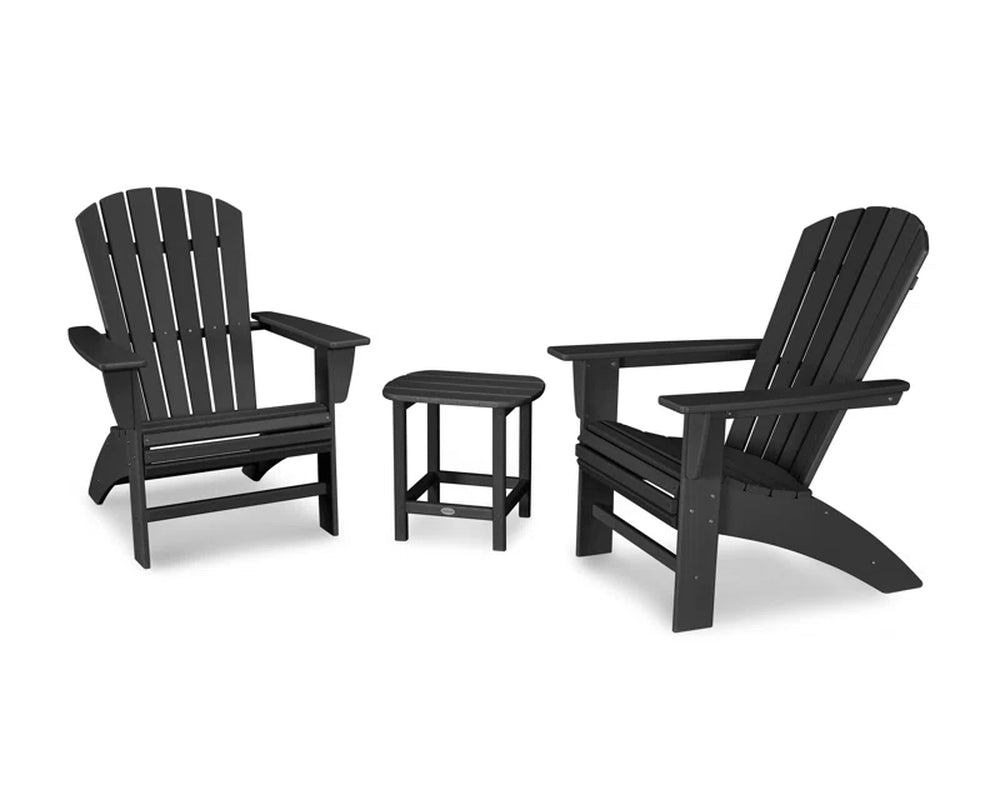 Nautical Adirondack Set With Weatherproof Table And Two Chairs