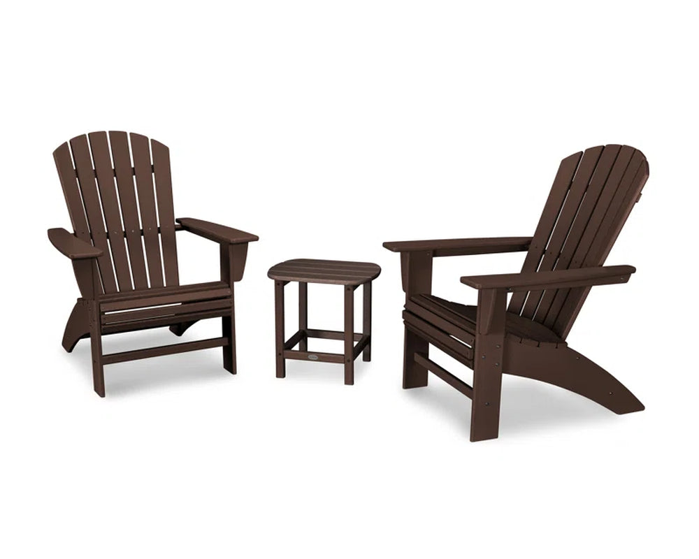 Nautical Adirondack Set With Weatherproof Table And Two Chairs