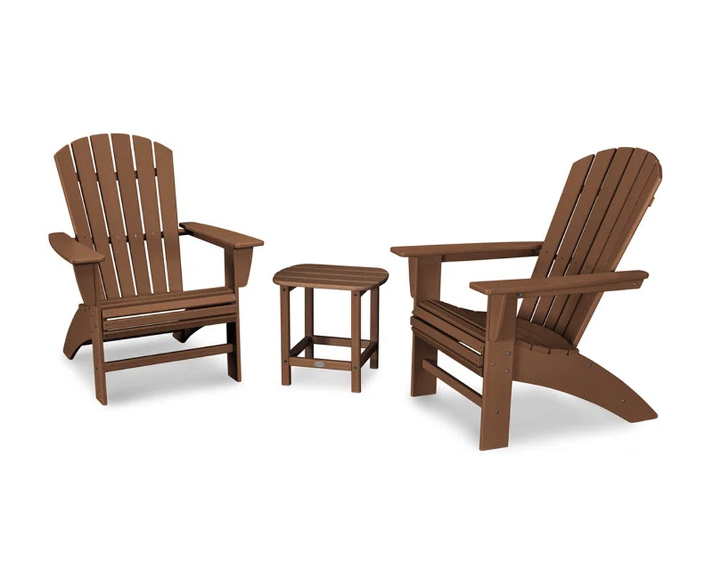 Nautical Adirondack Set With Weatherproof Table And Two Chairs
