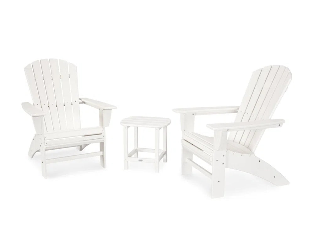 Nautical Adirondack Set With Weatherproof Table And Two Chairs