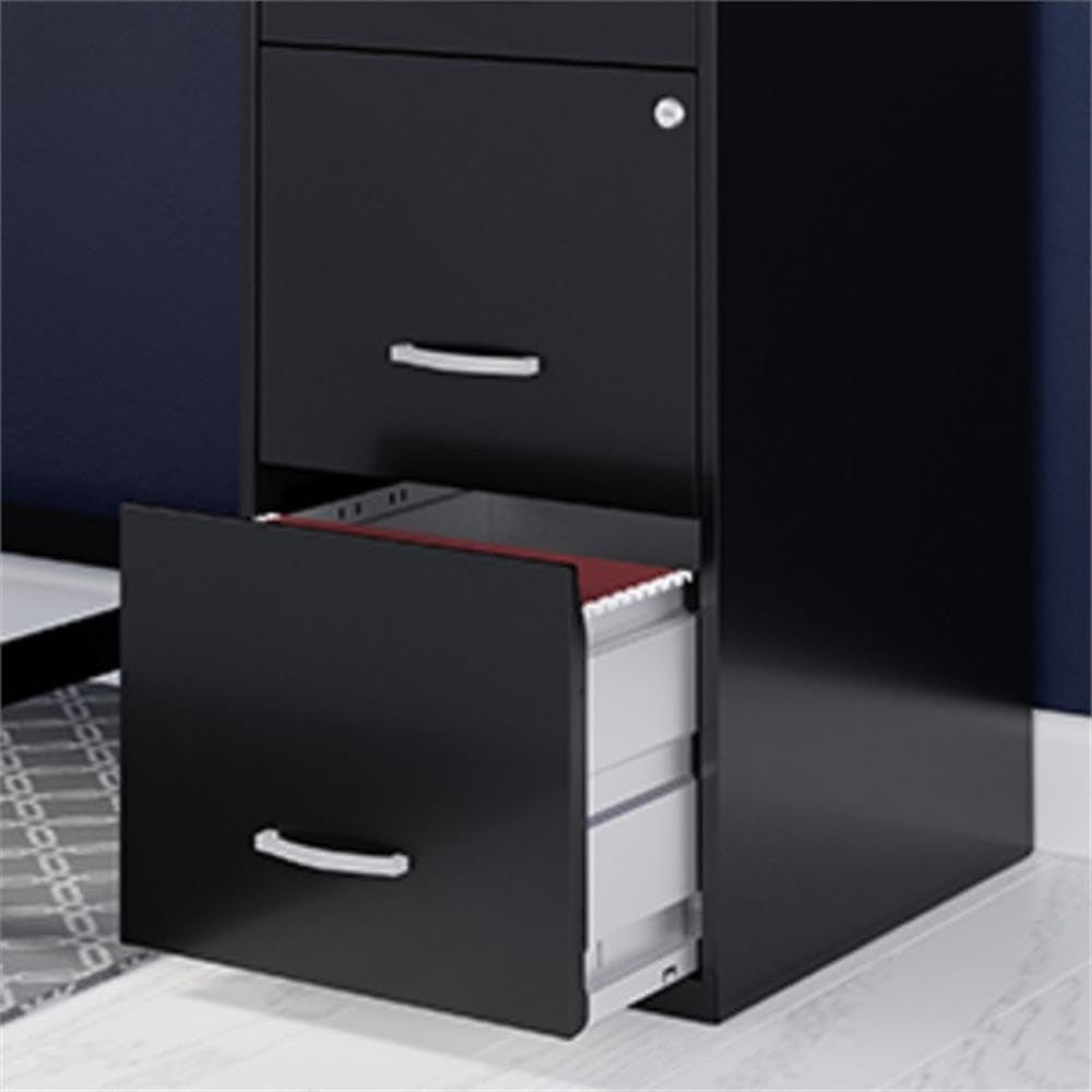 Navy 18 Inch Deep 3 Drawer Metal File Cabinet Letter Size