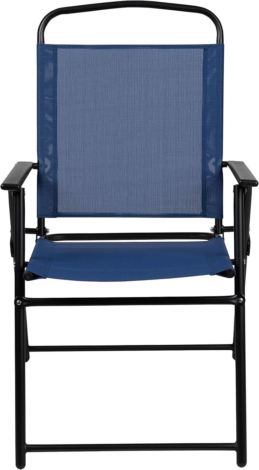 Navy 6 Piece Patio Garden Set With Table Umbrella Chairs