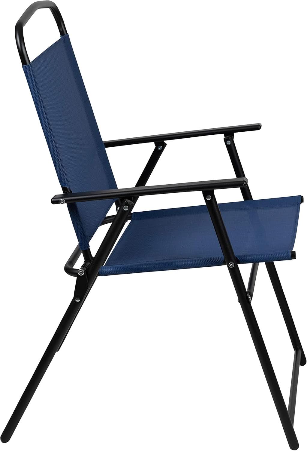 Navy 6 Piece Patio Garden Set With Table Umbrella Chairs