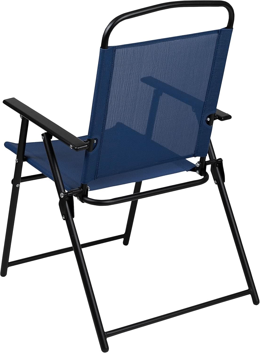 Navy 6 Piece Patio Garden Set With Table Umbrella Chairs