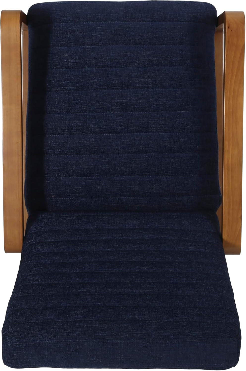 Navy Blue Mid Century Modern Push Back Recliner Chair
