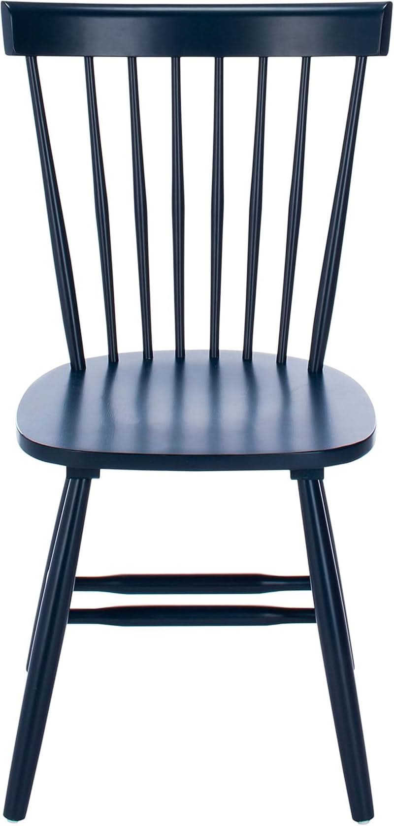 Navy Blue Windsor Spindle Solid Wood Dining Chair Set Of 2