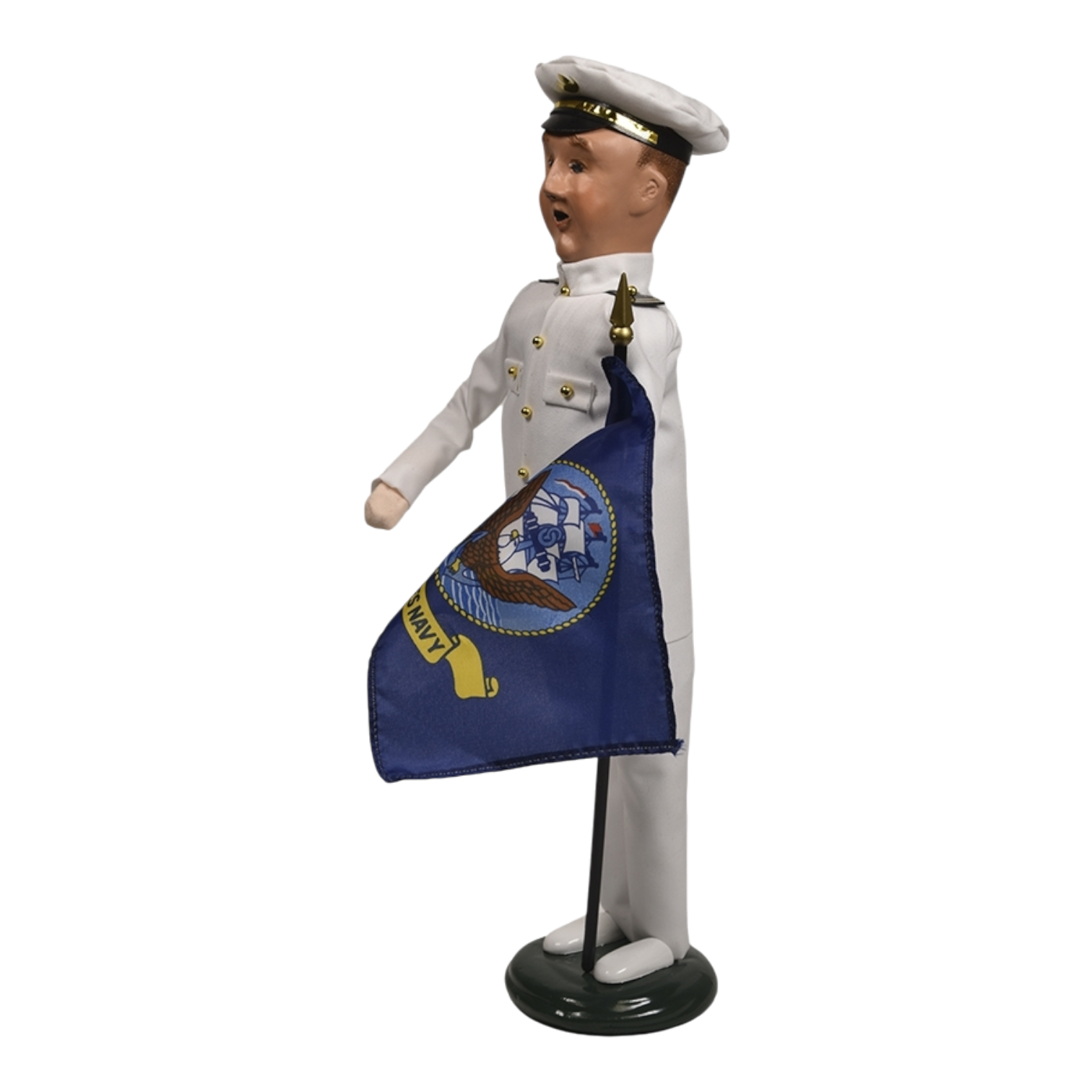 Navy Man with Flag
