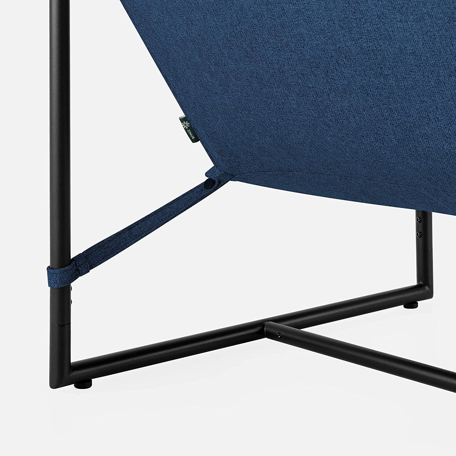 Navy Metal Armchair With Shredded Foam Cushioning Comfort