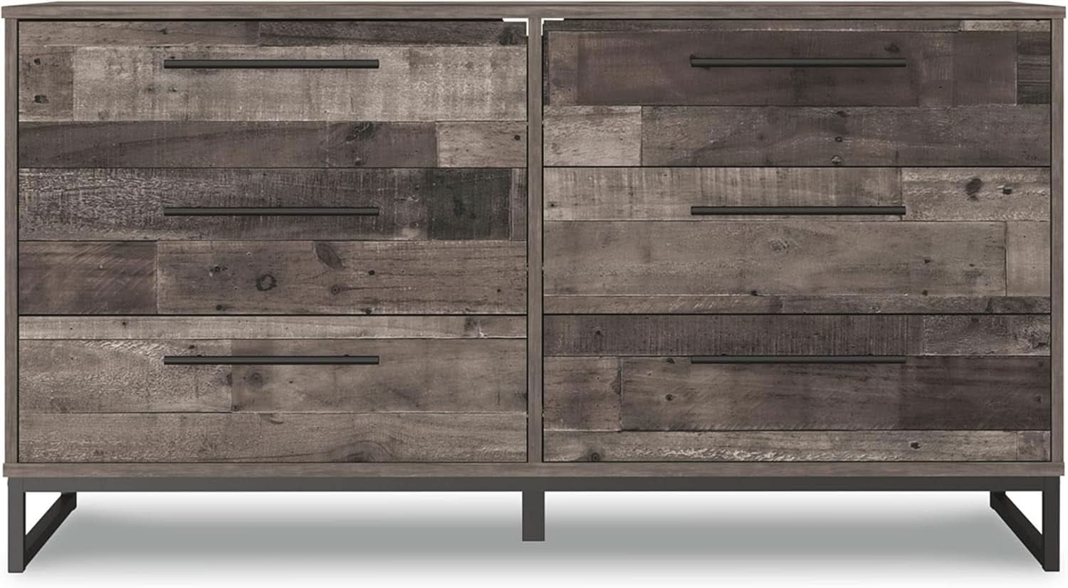 Neilsville 6 Drawer Dresser Dark Brown Engineered Wood