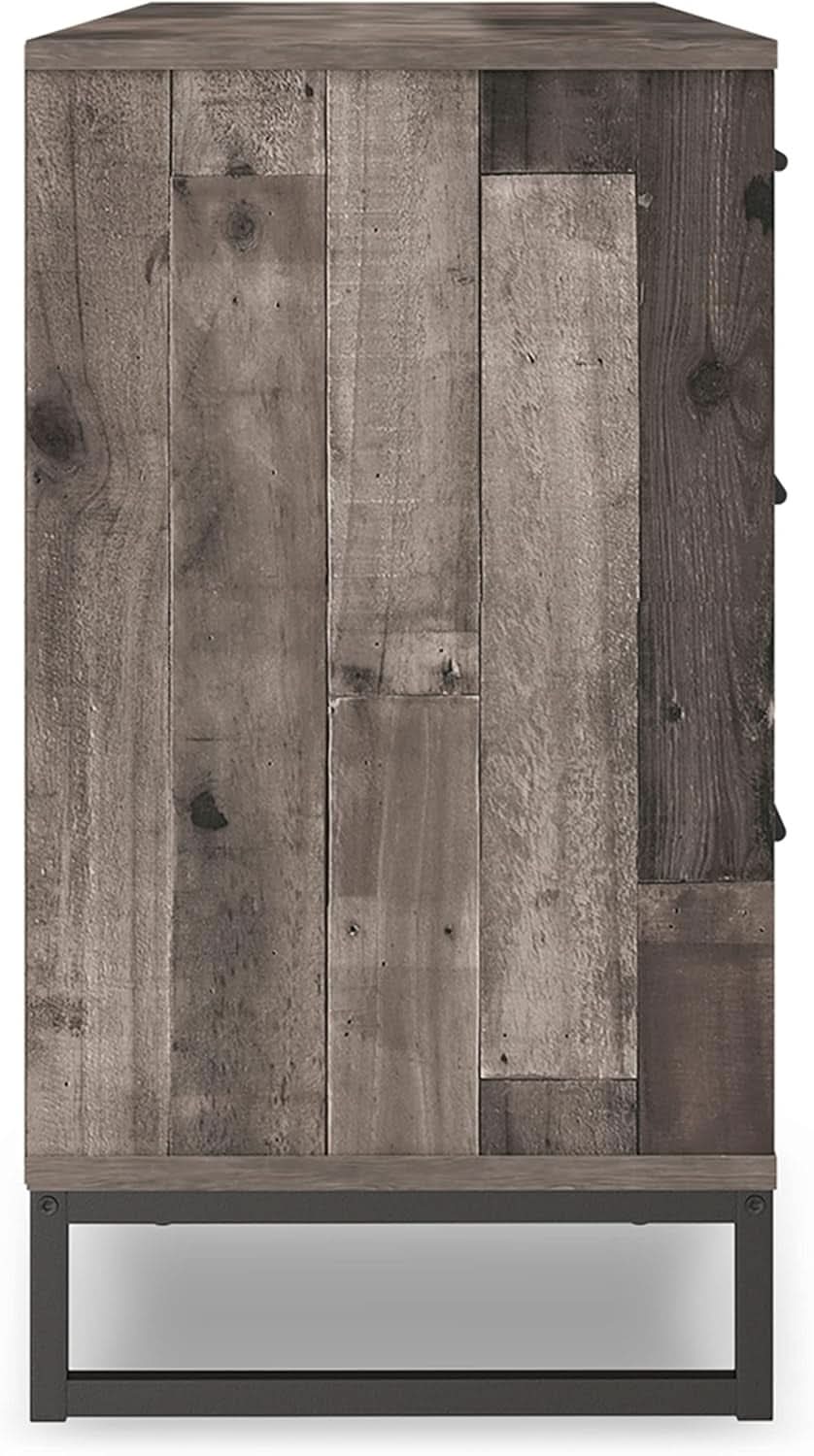 Neilsville 6 Drawer Dresser Dark Brown Engineered Wood