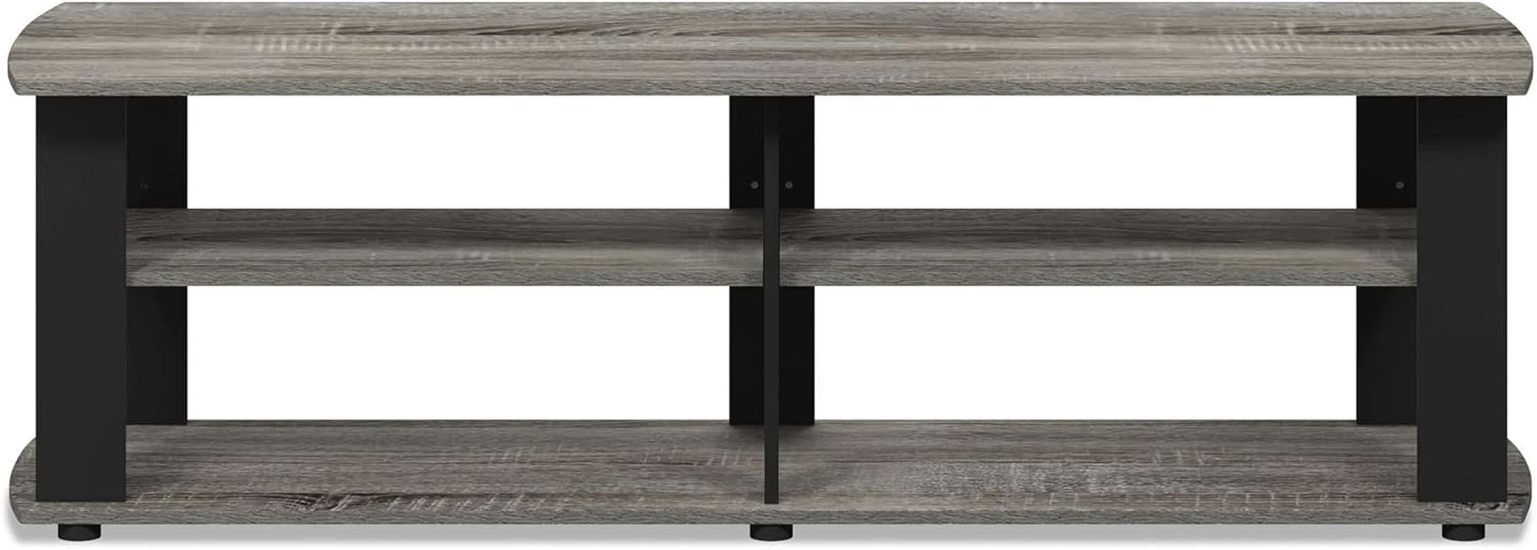 Nelly Entertainment Center TV Stand 43 Inch Wide Grey Black