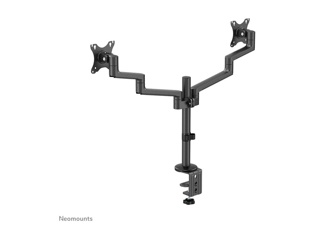 Neomounts DS60-425BL2 - Mounting kit (articulating arm) - full-motion - for 2 monitors - steel - black - screen size: