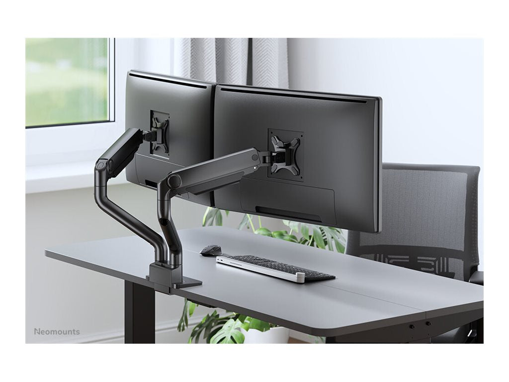 Neomounts DS70S-950BL2 - Mounting kit (2 mounting arms) - full-motion - for 2 monitors - aluminum - black - screen size: