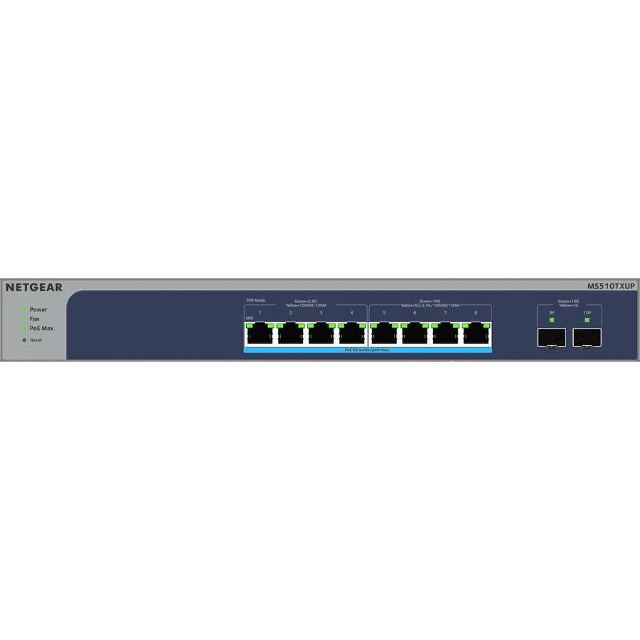 Netgear 10-Port Poe Multi-Gigabit/10G Ethernet Smart Switch (Ms510Txup)