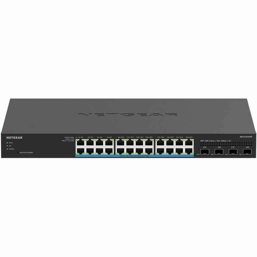 Netgear 24-Port Multi-Gigabit (2.5G) Ethernet Ultra60 PoE++ Smart Switch with 4 SFP+