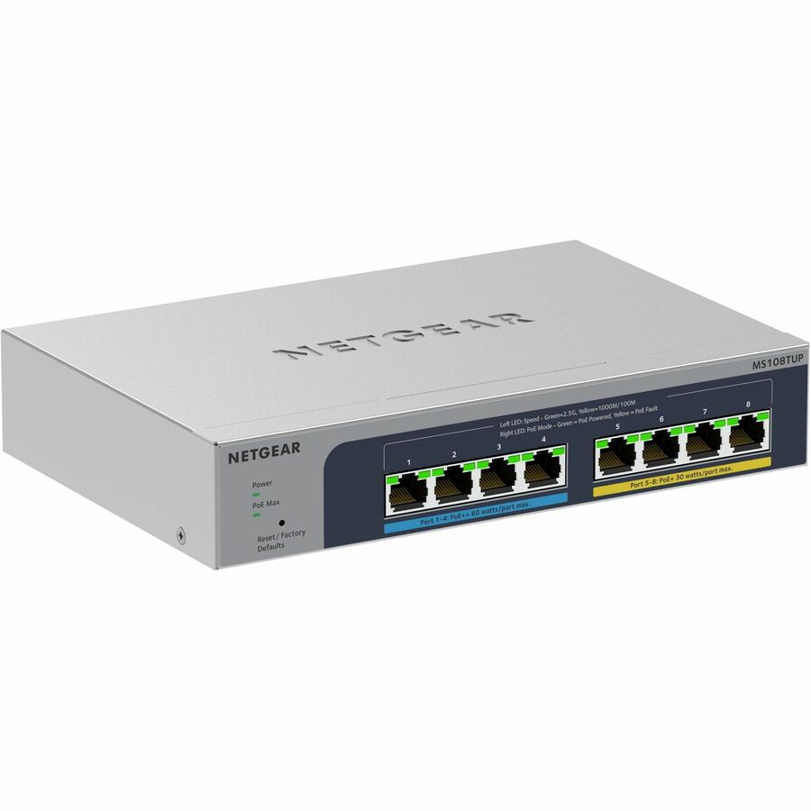 Netgear 8-port Ultra60 PoE++ Multi-Gigabit (2.5G) Ethernet Smart Switch - 8 Ports -