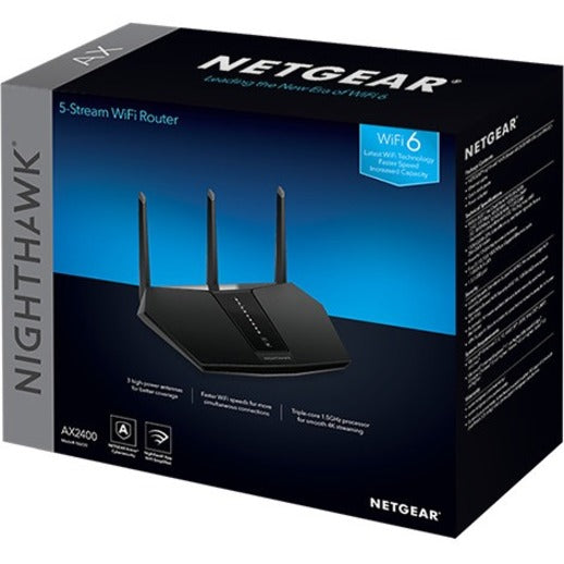 Netgear Nighthawk Wi-Fi 6 IEEE 802.11ax Ethernet Wireless Router RAX30-100NAS
