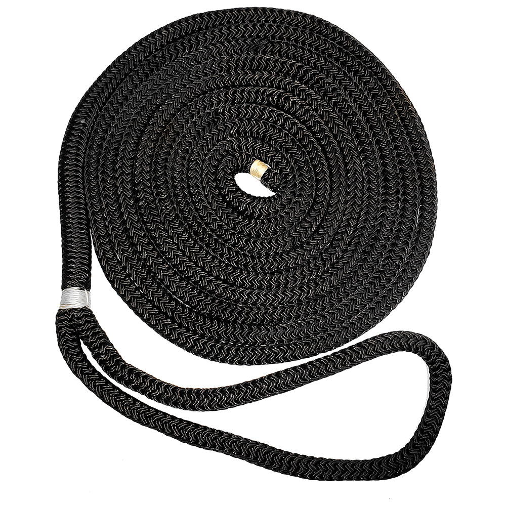 New England Ropes 5/8" Double Braid Dock Line - Black - 25&#39;