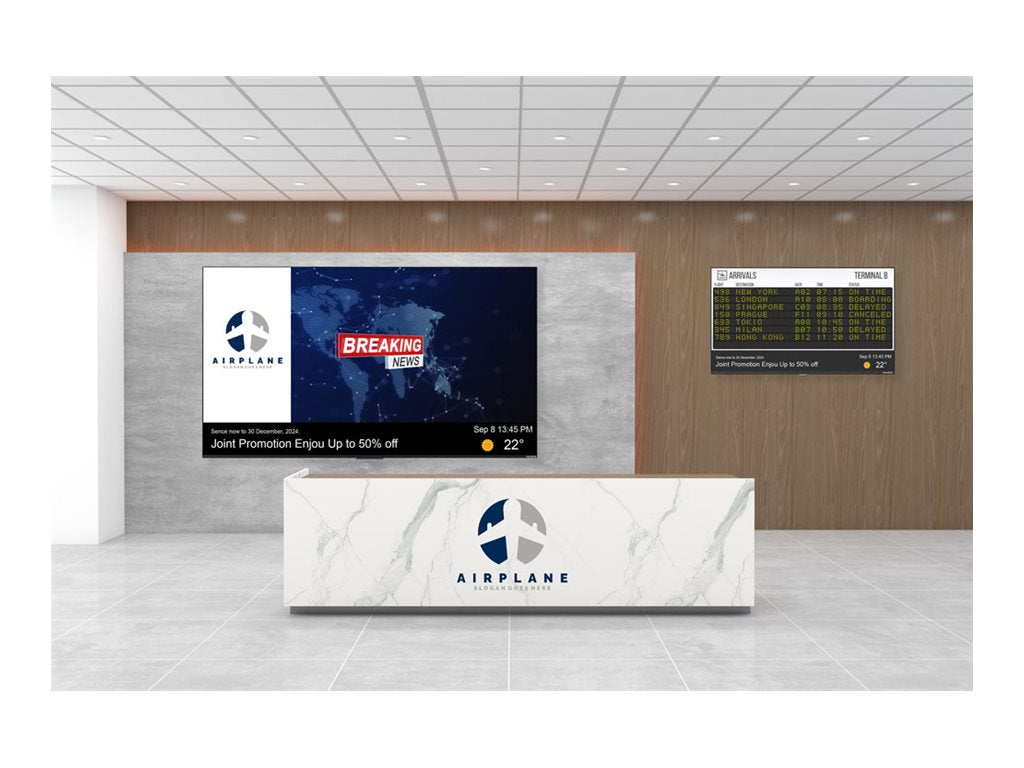 Newline STV-4324-PLUS - 43 Diagonal Class STV+ Series LED-backlit LCD display - interactive digital signage - Android - 4K UHD