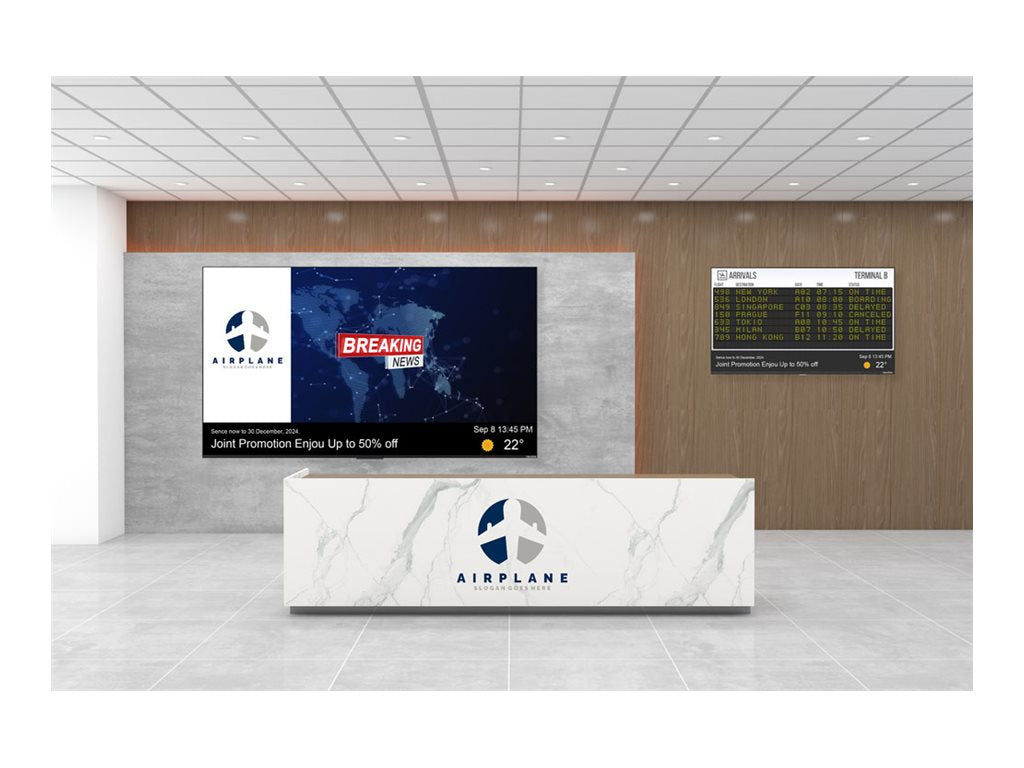 Newline STV-5524-PLUS - 55 Diagonal Class STV+ Series LED-backlit LCD display - interactive digital signage - Android - 4K UHD