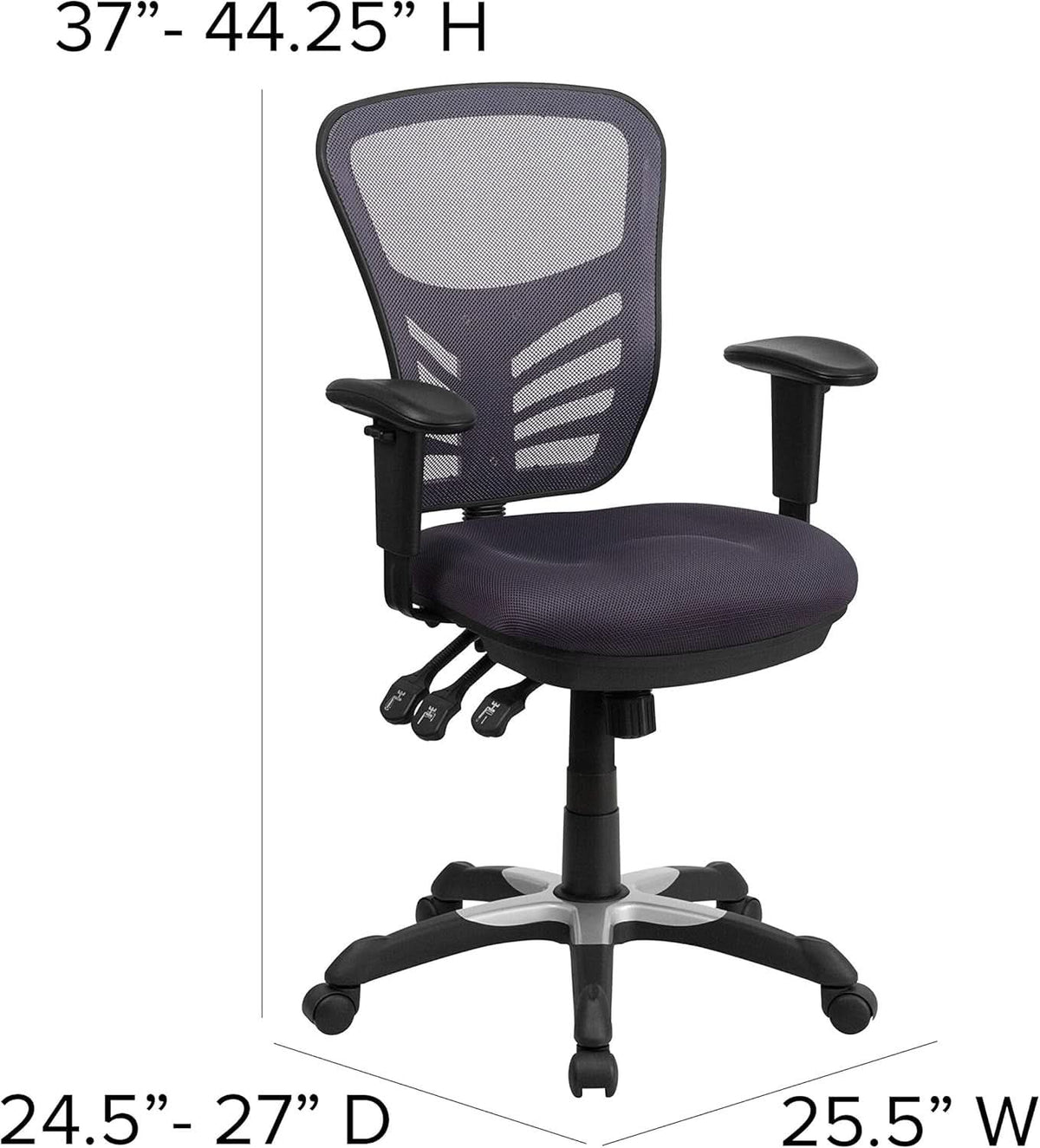 Nicholas Mid-Back Ergonomic Mesh Office Chair Dark Gray