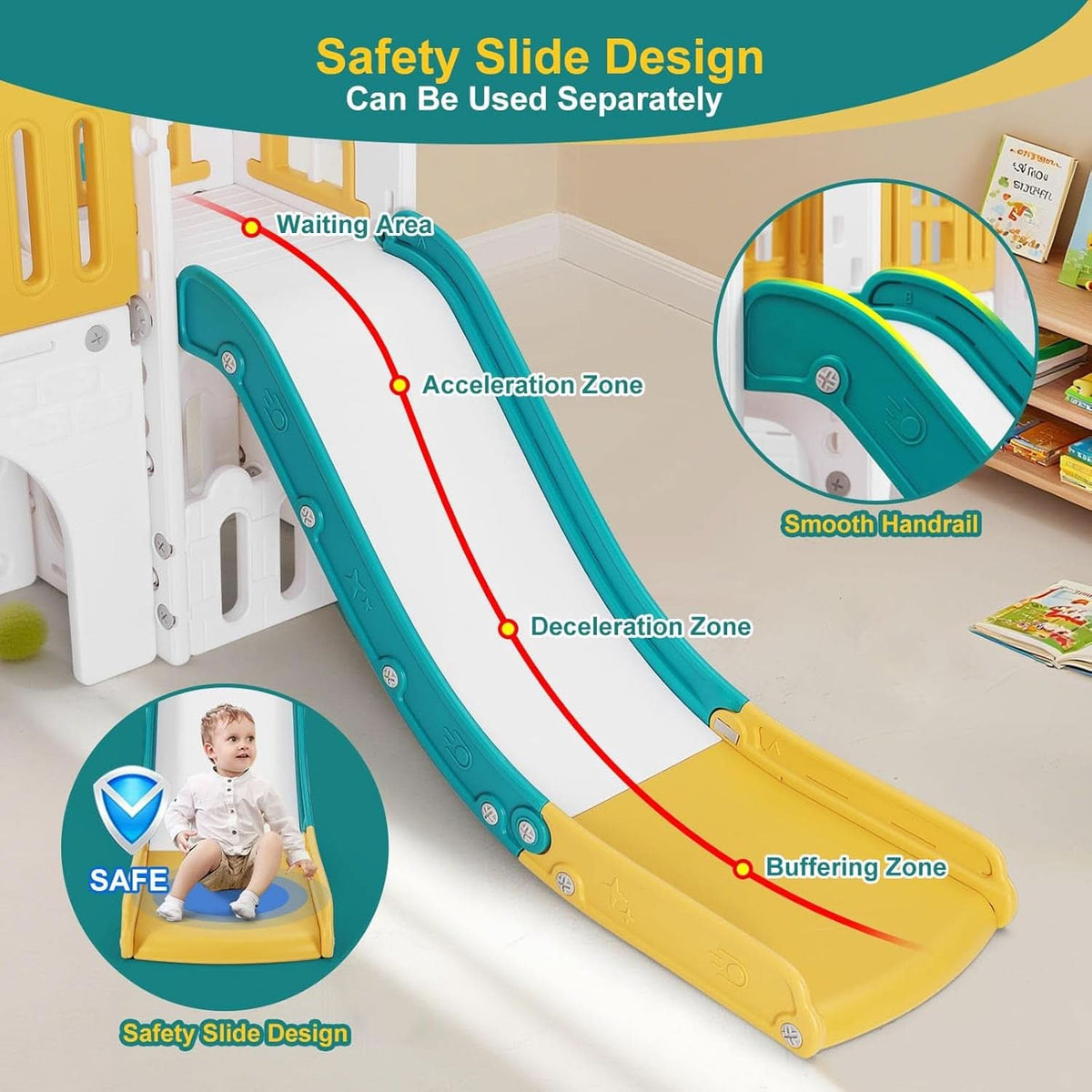 Nine In One Toddler Sliding Playground OutdoorPlayset