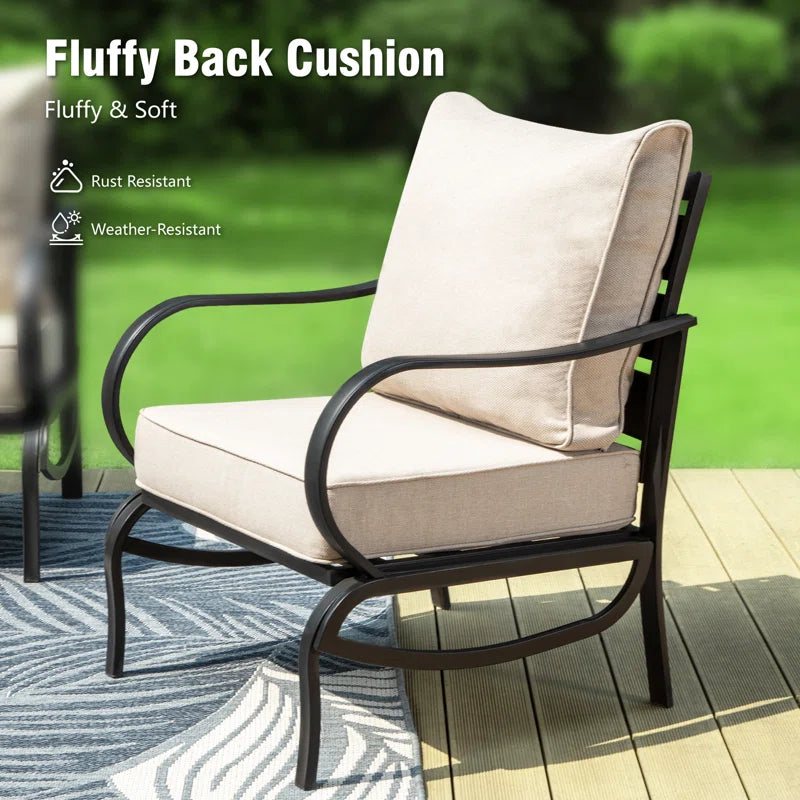 Nine Seat Patio Set With Swivel Chairs And Optional Firepit