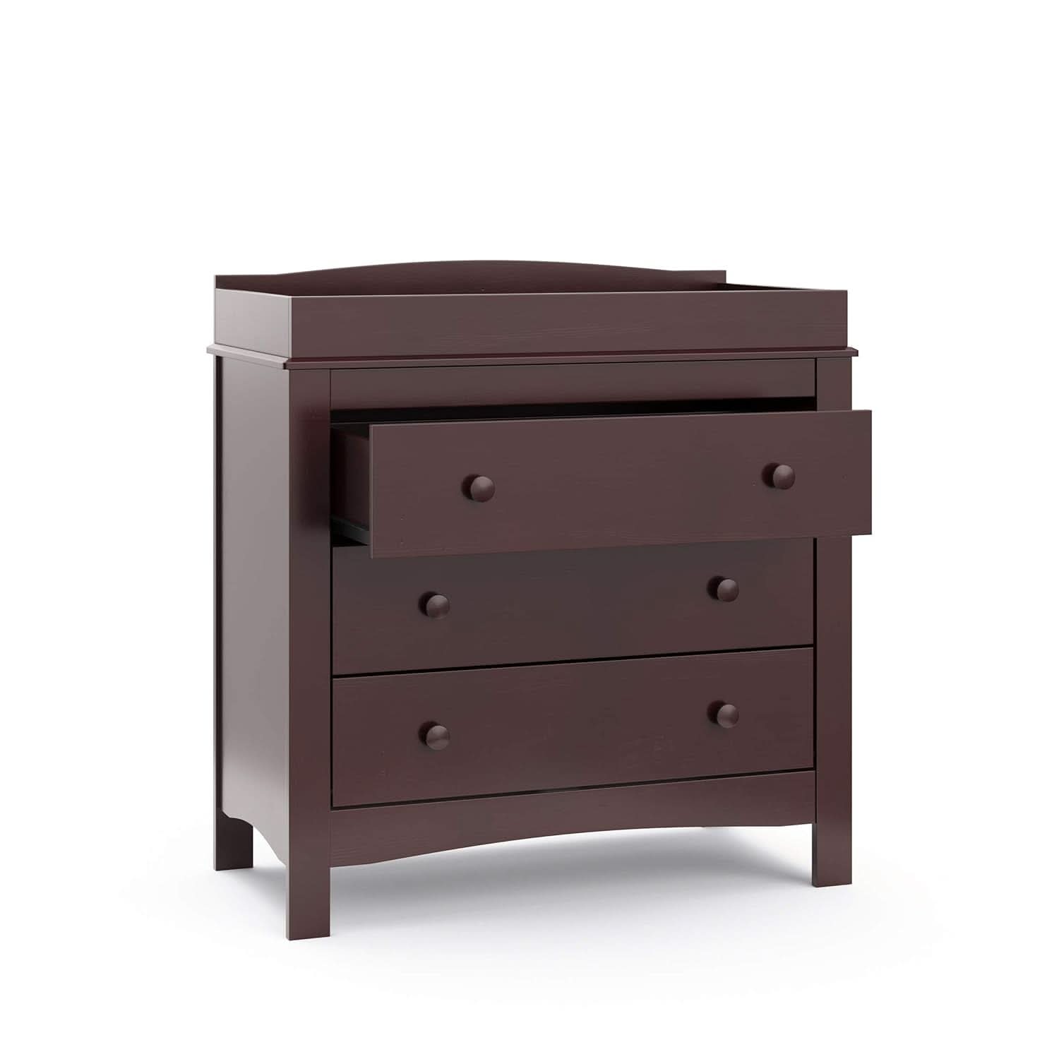 Noah 3 Drawer Dresser With Changing Top Espresso Finish