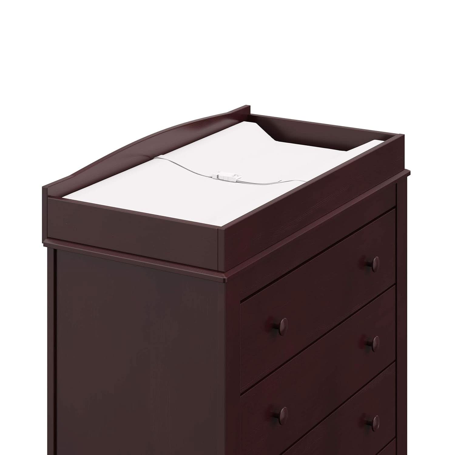 Noah 3 Drawer Dresser With Changing Top Espresso Finish