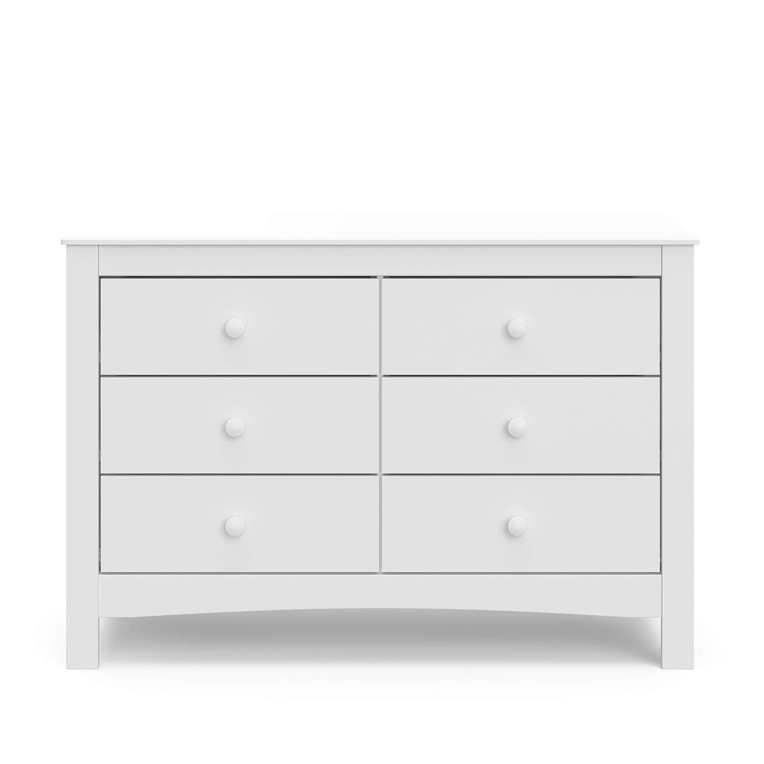 Noah White Six Drawer Dresser GREENGUARD Gold Certified