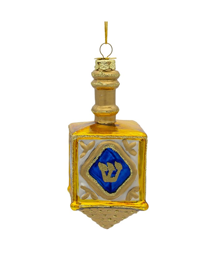 Noble Gems Glass Dreidel Ornament