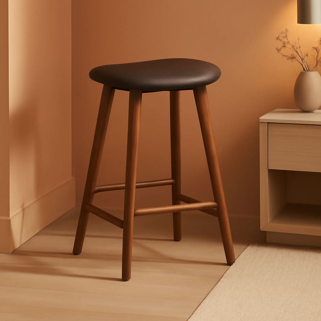Nora 25 Inch Brown Upholstered Counter Bar Stool Cushion