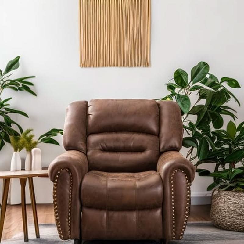 Nut Brown Electric Recliner Chair With USB Port Comfort
