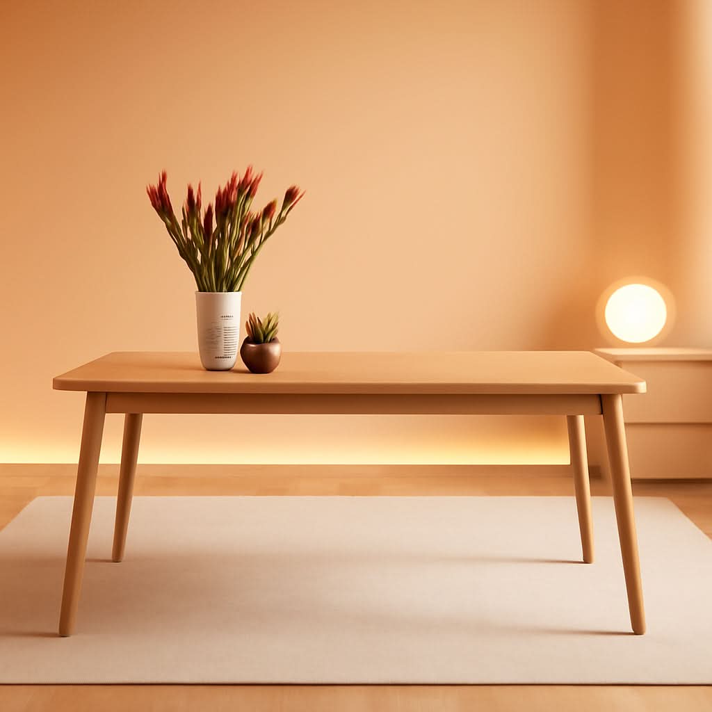 Nyala Dining Table Mid Century Modern 59 Inch Wide