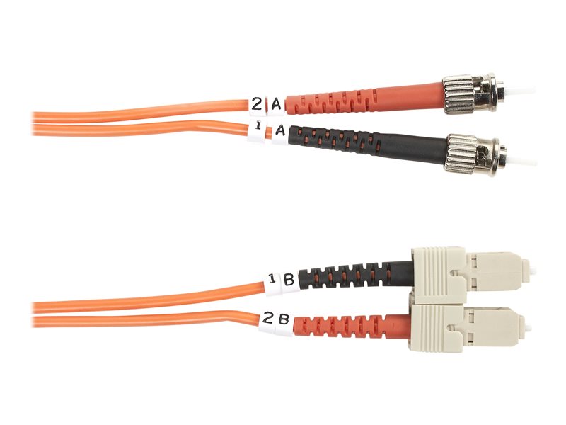 OM2 Multimode Fiber Patch Cable - 50/125 OFNR ST-SC Black Box FO50-003M-STSC