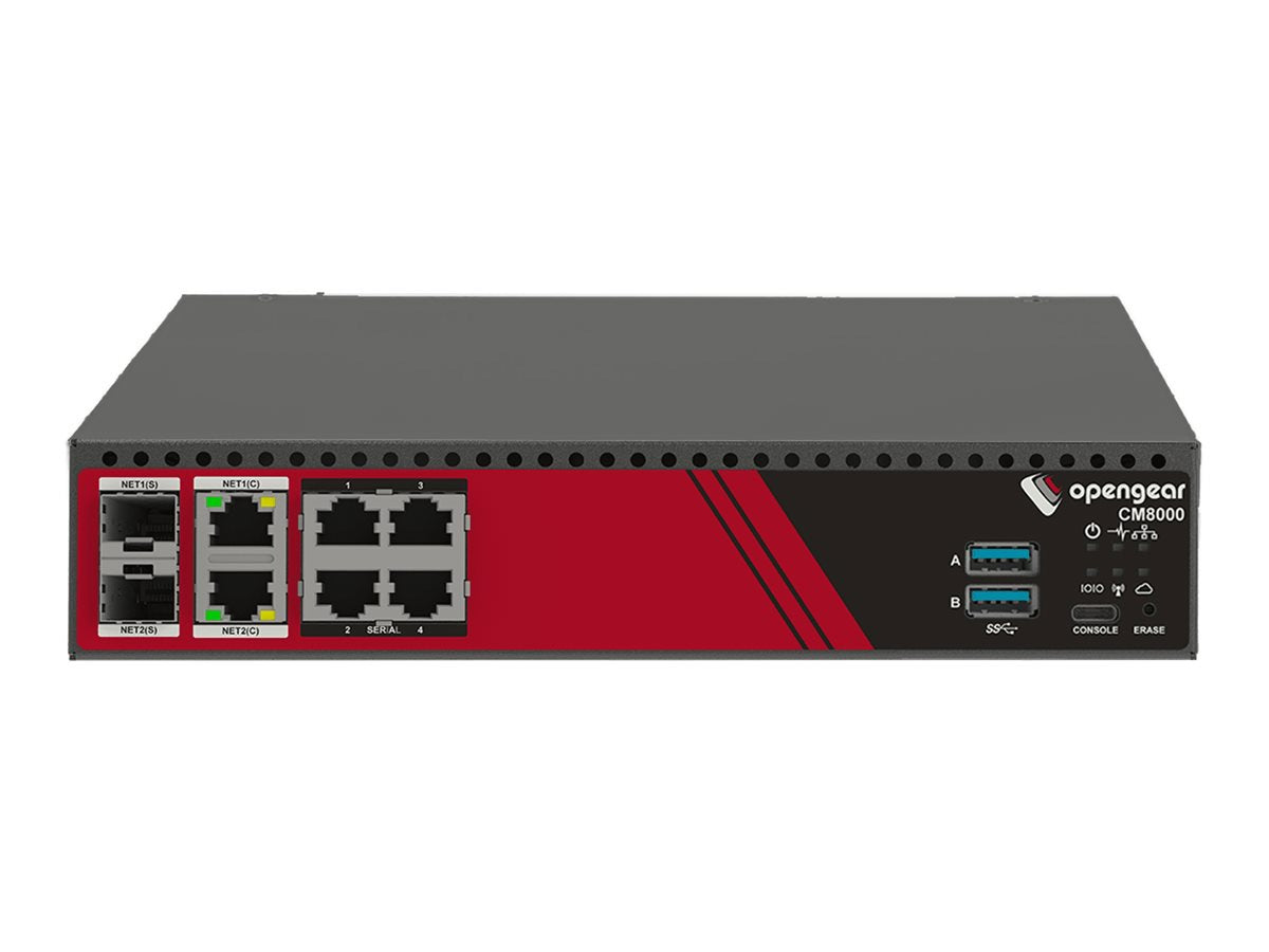 OPENGEAR Industrial Controller ARM CM8004 with RS232, 1GbE/SFP & USB 3.0 Ports