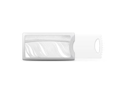 OTM Hipster Prints USB Flash Drive 8GB Push Access Feather Grey
