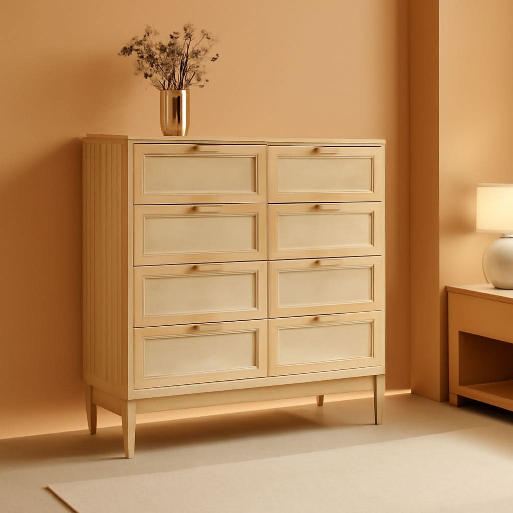Oak 54 Inch Dresser Cabinet Mid Century Modern Design